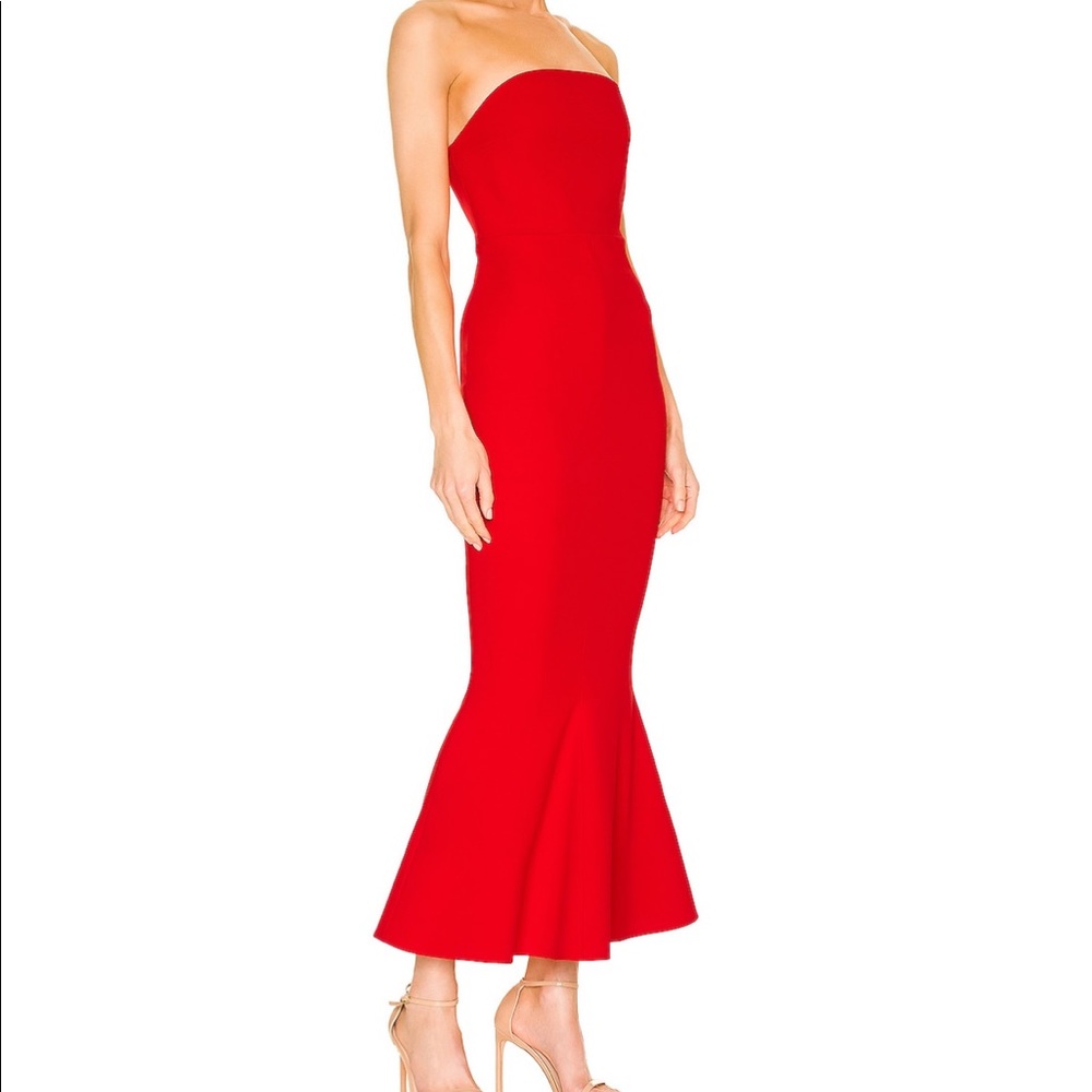 Red Gown with Fishtail - As seen on Revolve